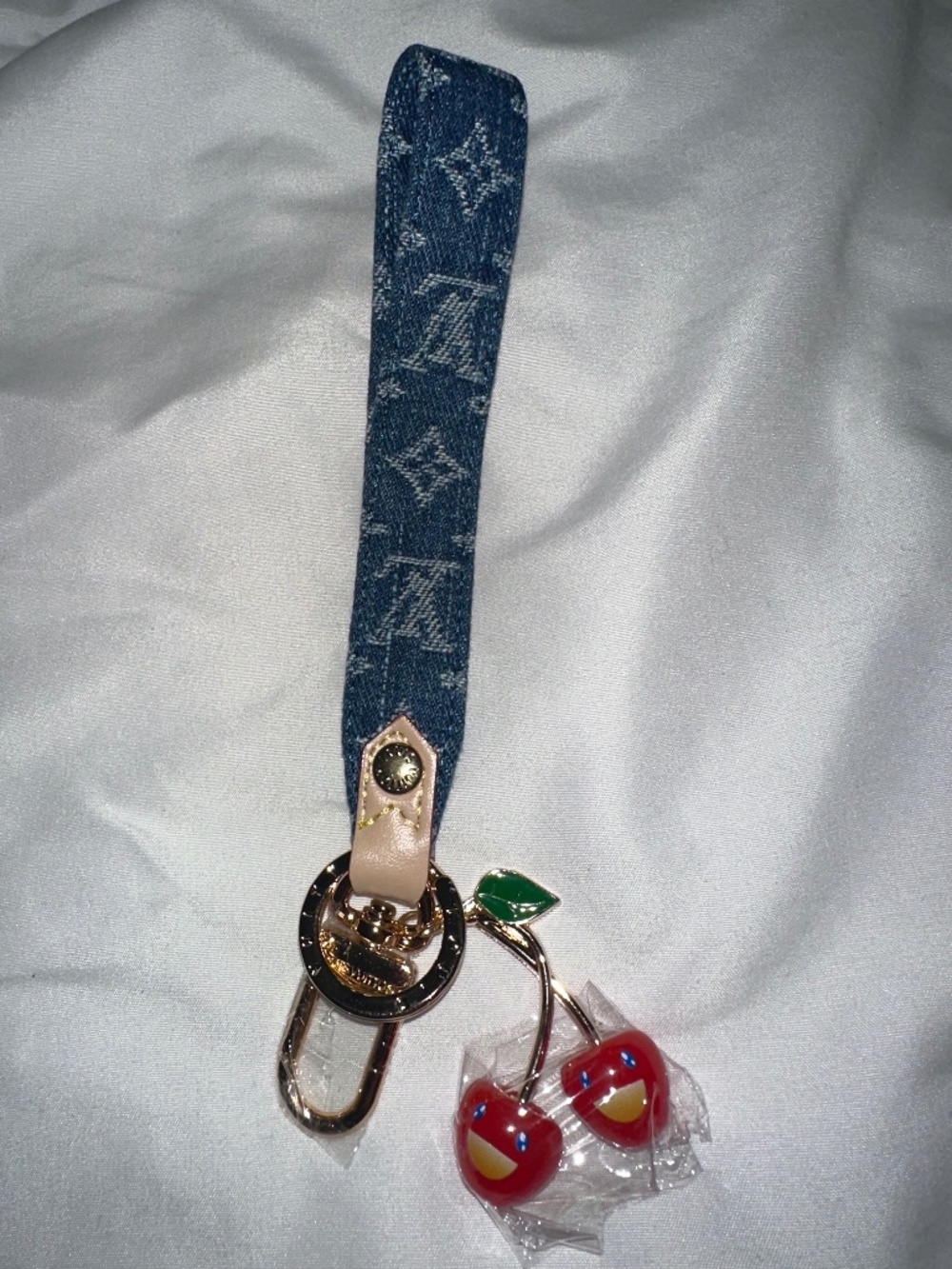 Louis Vuitton Denim Keychain/Bag Charm
